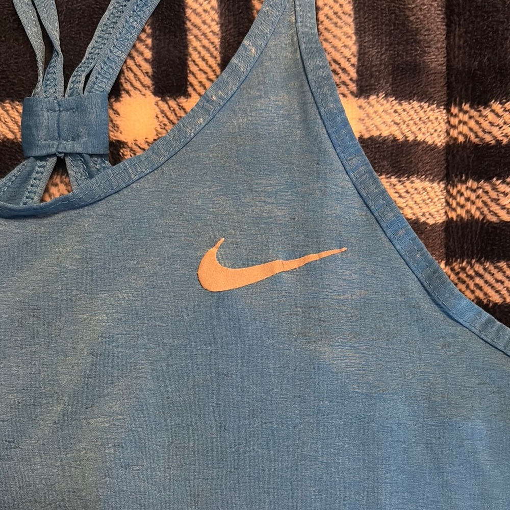Nike Blue Sleeveless Tank Top - Picture 2 of 4